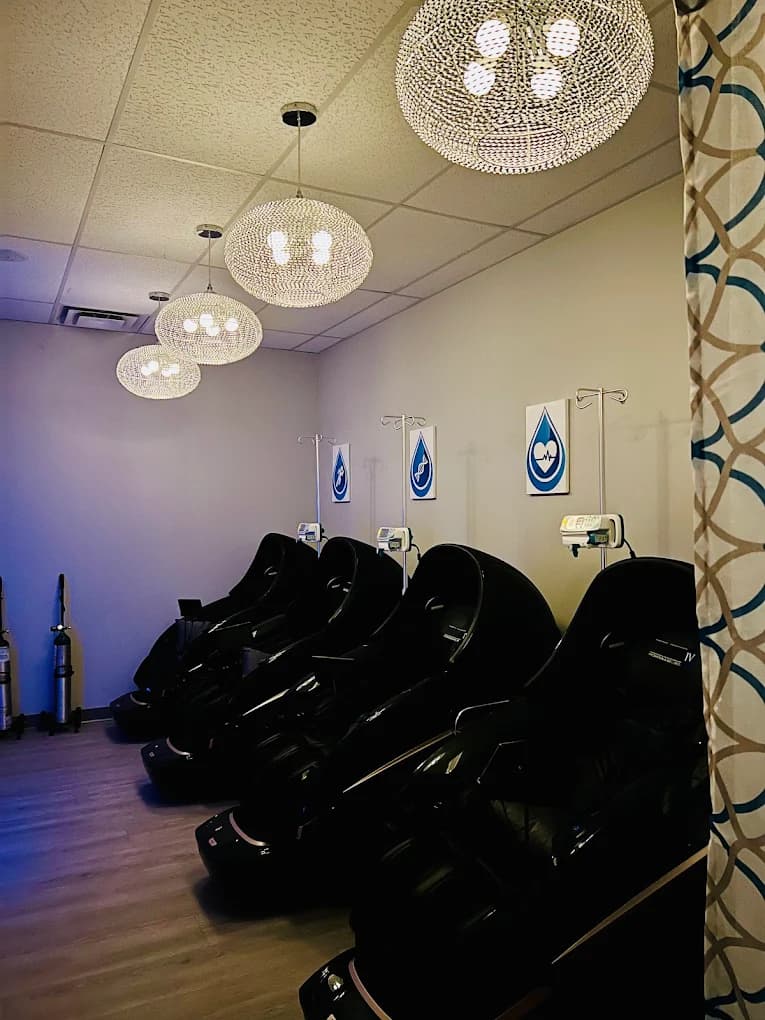 Heated massage recliner chairs in the Prime IV East Mesa infusion lounge